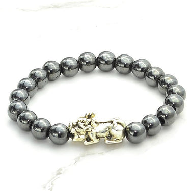 FENG SHUI PIXIU & 6 Syllable Mantra with HEMATITE 2pc Wealth set